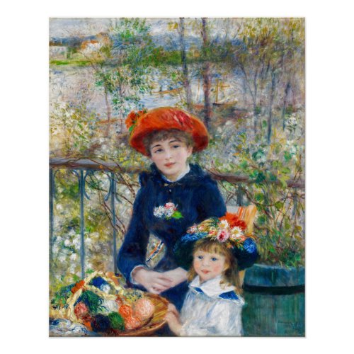 Pierre_Auguste Renoir _ Two sisters on the Terrace Poster