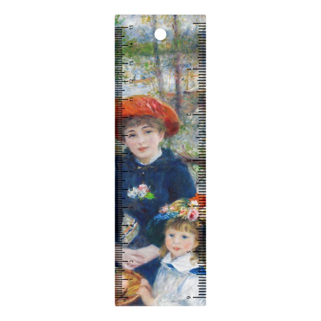 Pierre-Auguste Renoir - Two sisters on the Terrace Ruler (Vertical)