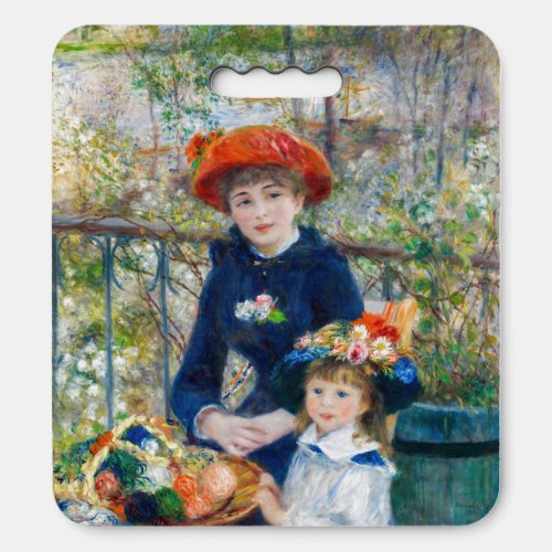 Pierre_Auguste Renoir _ Two sisters on the Terrace Seat Cushion