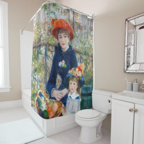 Pierre_Auguste Renoir _ Two sisters on the Terrace Shower Curtain