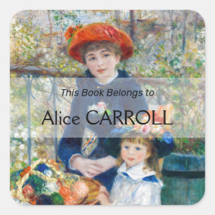 Pierre-Auguste Renoir - Two sisters on the Terrace Square Sticker