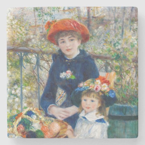 Pierre_Auguste Renoir _ Two sisters on the Terrace Stone Coaster