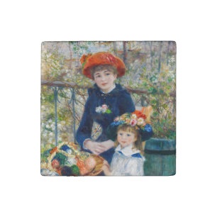 Pierre-Auguste Renoir - Two sisters on the Terrace Stone Magnet