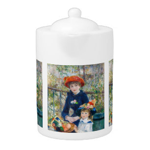 Pierre-Auguste Renoir - Two sisters on the Terrace Teapot