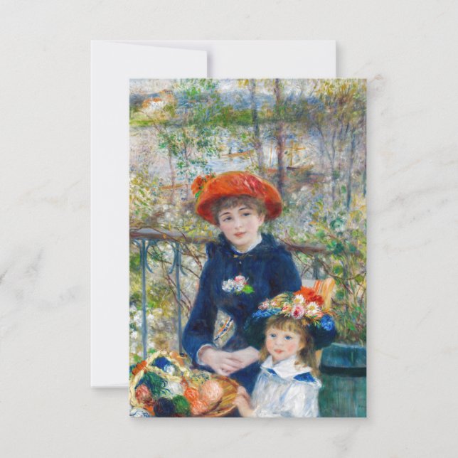 Pierre-Auguste Renoir - Two sisters on the Terrace Thank You Card (Front)