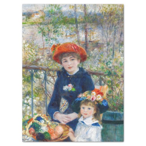 Pierre_Auguste Renoir _ Two sisters on the Terrace Tissue Paper