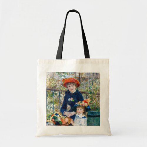 Pierre_Auguste Renoir _ Two sisters on the Terrace Tote Bag