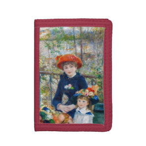 Pierre-Auguste Renoir - Two sisters on the Terrace Tri-fold Wallet