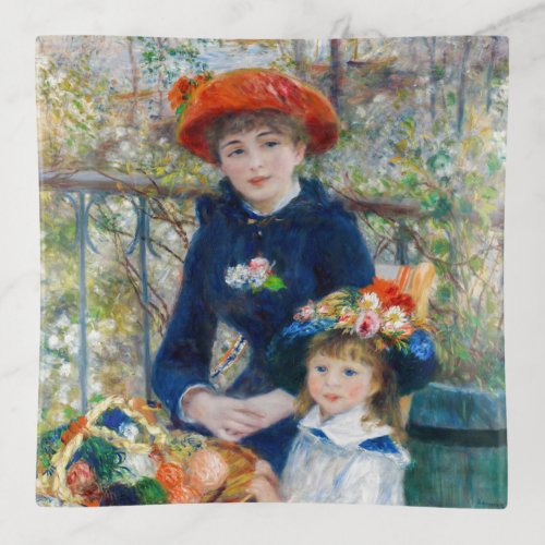 Pierre_Auguste Renoir _ Two sisters on the Terrace Trinket Tray