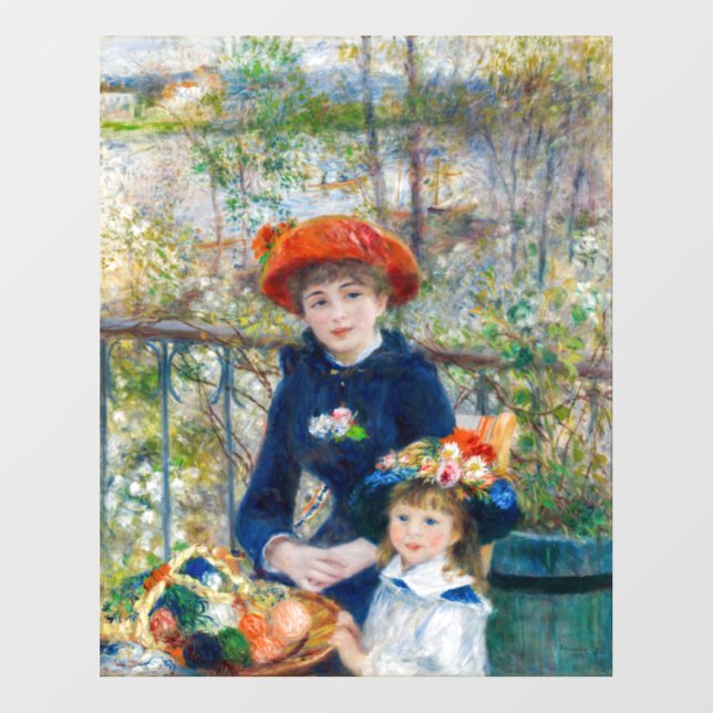 Pierre-Auguste Renoir - Two sisters on the Terrace Wall Decal (Front)