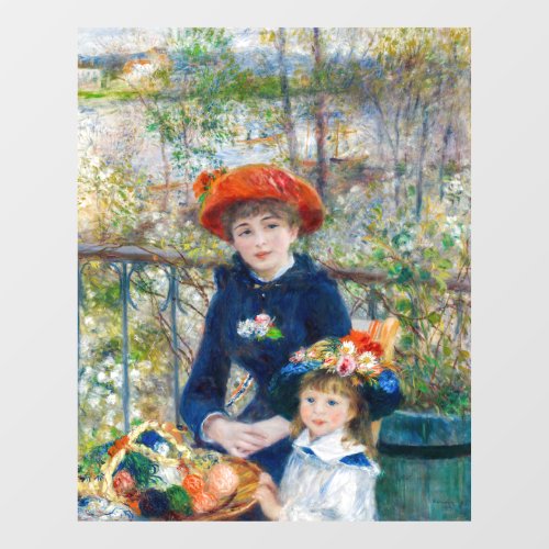Pierre_Auguste Renoir _ Two sisters on the Terrace Window Cling