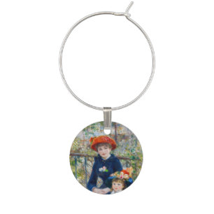 Pierre-Auguste Renoir - Two sisters on the Terrace Wine Charm