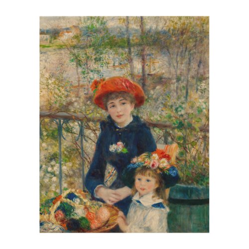 Pierre_Auguste Renoir _ Two sisters on the Terrace Wood Wall Art