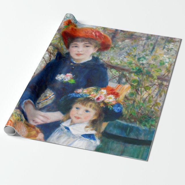 Pierre-Auguste Renoir - Two sisters on the Terrace Wrapping Paper (Unrolled)