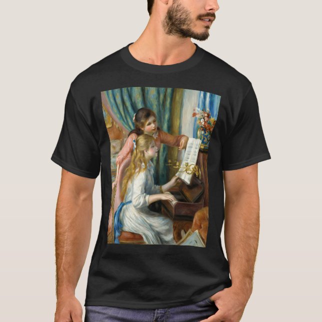 Pierre-Auguste Renoir Two Young Girls At The T-Shirt (Front)
