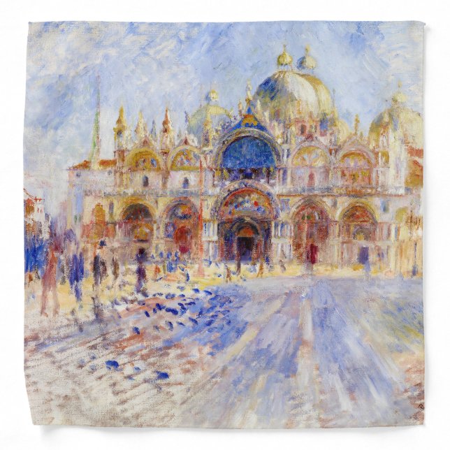 Pierre-Auguste Renoir - Venice, Piazza San Marco Bandana (Front)
