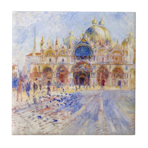 Pierre_Auguste Renoir _ Venice Piazza San Marco Ceramic Tile