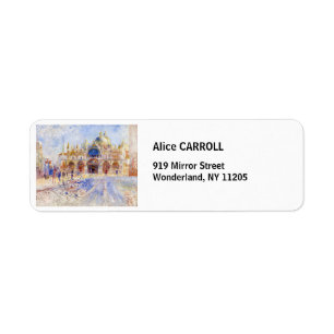 Pierre-Auguste Renoir - Venice, Piazza San Marco Label