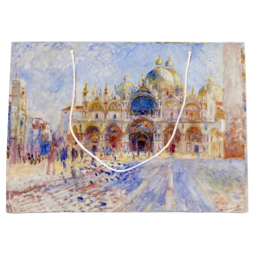 Pierre_Auguste Renoir _ Venice Piazza San Marco Large Gift Bag