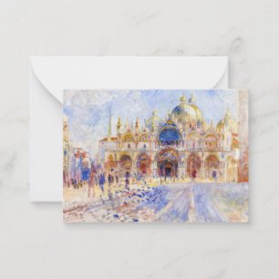 Pierre-Auguste Renoir - Venice, Piazza San Marco Note Card