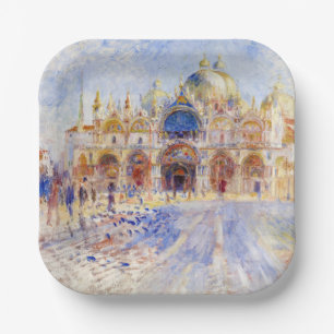 Pierre-Auguste Renoir - Venice, Piazza San Marco Paper Plates