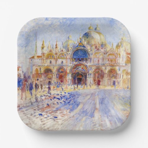 Pierre_Auguste Renoir _ Venice Piazza San Marco Paper Plates