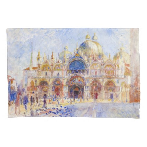Pierre_Auguste Renoir _ Venice Piazza San Marco Pillow Case
