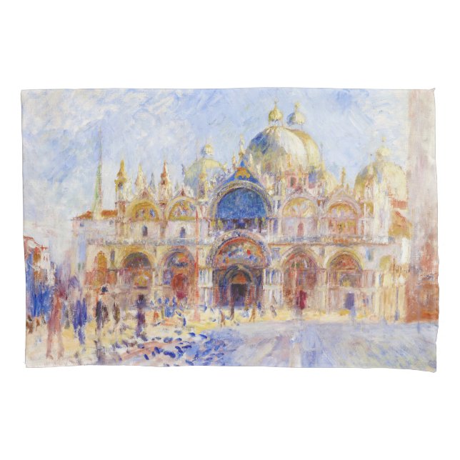 Pierre-Auguste Renoir - Venice, Piazza San Marco Pillow Case (Front)