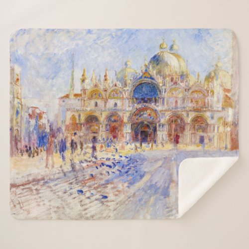Pierre_Auguste Renoir _ Venice Piazza San Marco Sherpa Blanket