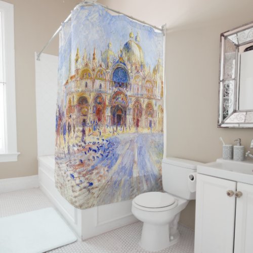 Pierre_Auguste Renoir _ Venice Piazza San Marco Shower Curtain