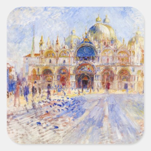 Pierre_Auguste Renoir _ Venice Piazza San Marco Square Sticker