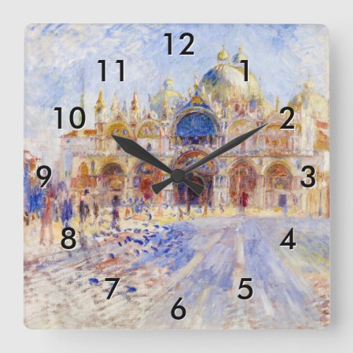Pierre_Auguste Renoir _ Venice Piazza San Marco Square Wall Clock