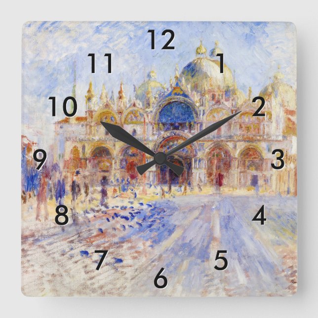 Pierre-Auguste Renoir - Venice, Piazza San Marco Square Wall Clock (Front)