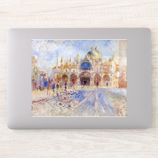 Pierre-Auguste Renoir - Venice, Piazza San Marco Sticker (Computer)