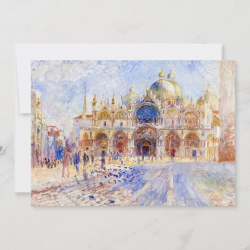 Pierre_Auguste Renoir _ Venice Piazza San Marco Thank You Card