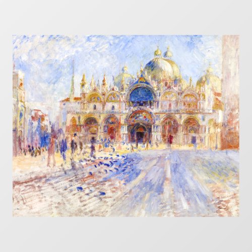 Pierre_Auguste Renoir _ Venice Piazza San Marco Window Cling