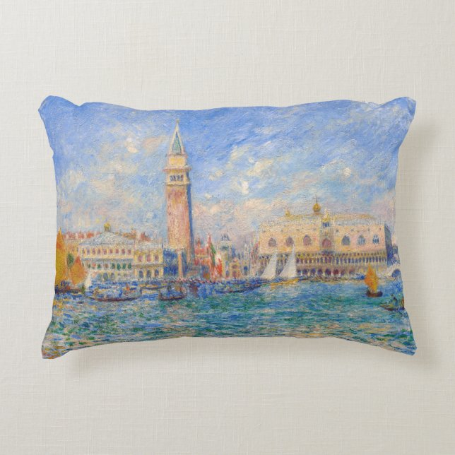Pierre-Auguste Renoir - Venice, the Doge's Palace Accent Pillow (Front)