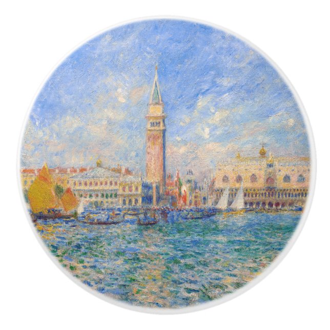 Pierre-Auguste Renoir - Venice, the Doge's Palace Ceramic Knob (Front)