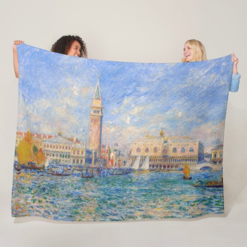 Pierre_Auguste Renoir _ Venice the Doges Palace Fleece Blanket