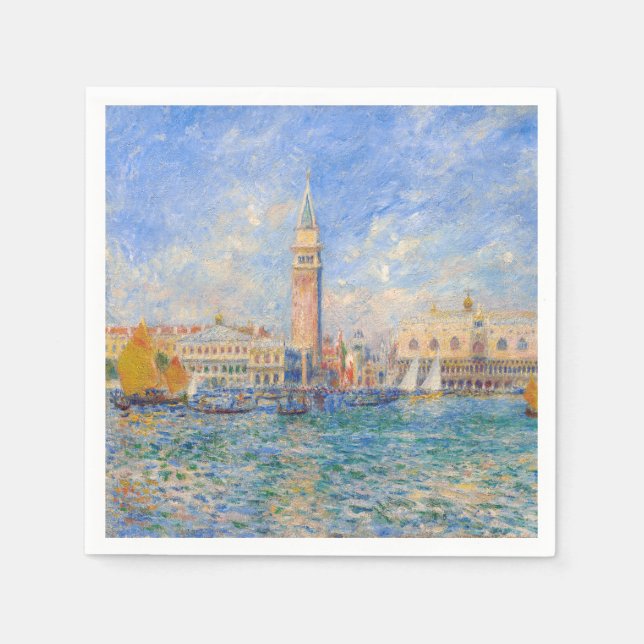 Pierre-Auguste Renoir - Venice, the Doge's Palace Napkins (Front)