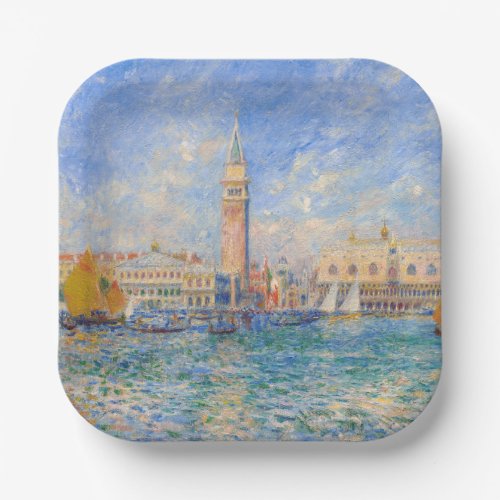 Pierre_Auguste Renoir _ Venice the Doges Palace Paper Plates