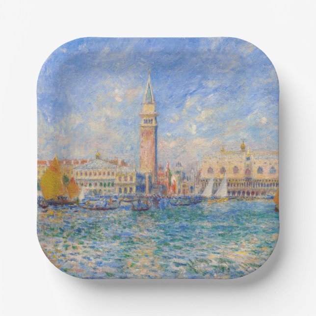 Pierre-Auguste Renoir - Venice, the Doge's Palace Paper Plates (Front)