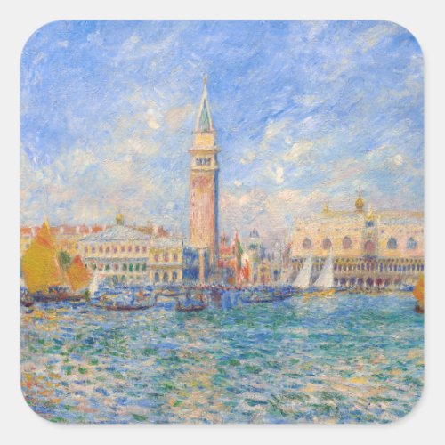 Pierre_Auguste Renoir _ Venice the Doges Palace Square Sticker
