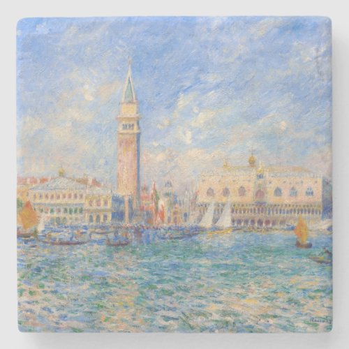 Pierre_Auguste Renoir _ Venice the Doges Palace Stone Coaster