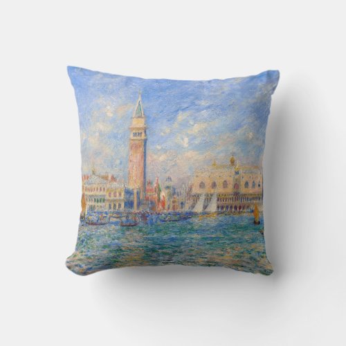 Pierre_Auguste Renoir _ Venice the Doges Palace Throw Pillow