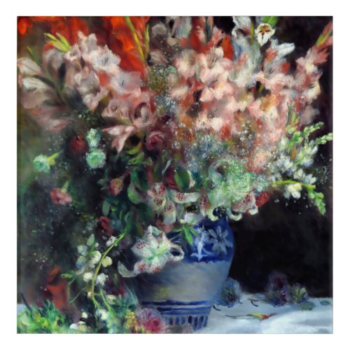 Pierre_Auguste Renoir Vintage Gladioli in a Vase   Acrylic Print