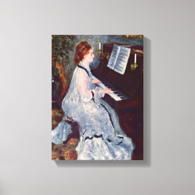 Pierre-Auguste Renoir - Woman at the Piano Canvas Print (Front)