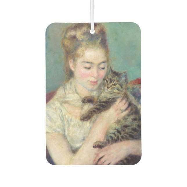 Pierre-Auguste Renoir - Woman with a Cat Air Freshener (Front)