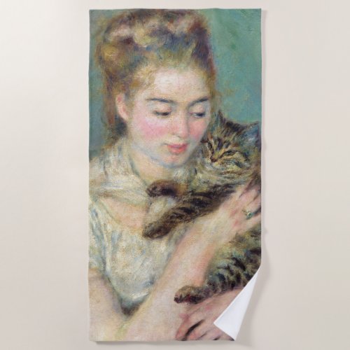 Pierre_Auguste Renoir _ Woman with a Cat Beach Towel