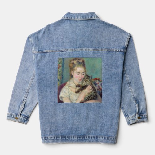 Pierre_Auguste Renoir _ Woman with a Cat Denim Jacket